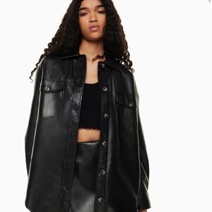 Aritzia Black shirt jacket